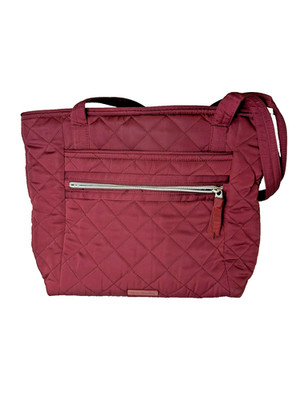 Vera Bradley Tote Bag | Raisin | Performance Twill | Quilted Shoulder Crossbody