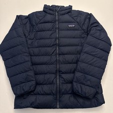 Patagonia Kids Down Sweater Jacket Size XL 14 Navy Puffer Coat Insulated Youth