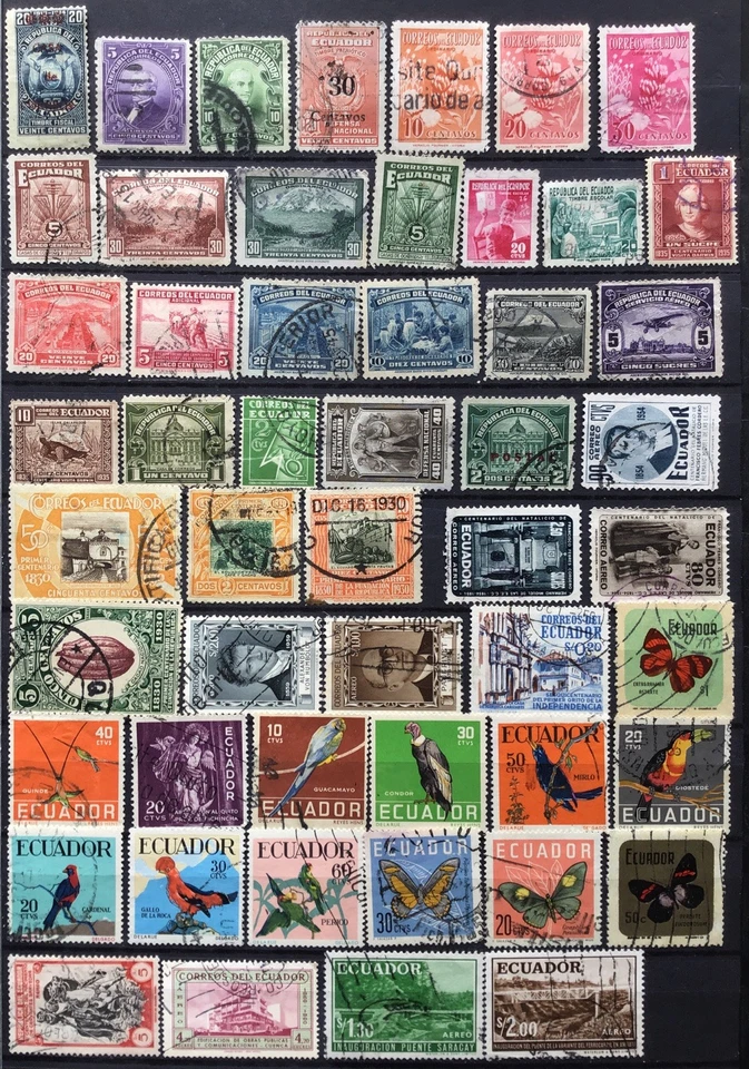 Colección Ecuador Años 1800 a 1960 Principalmente Usada  Foto 2 de 2