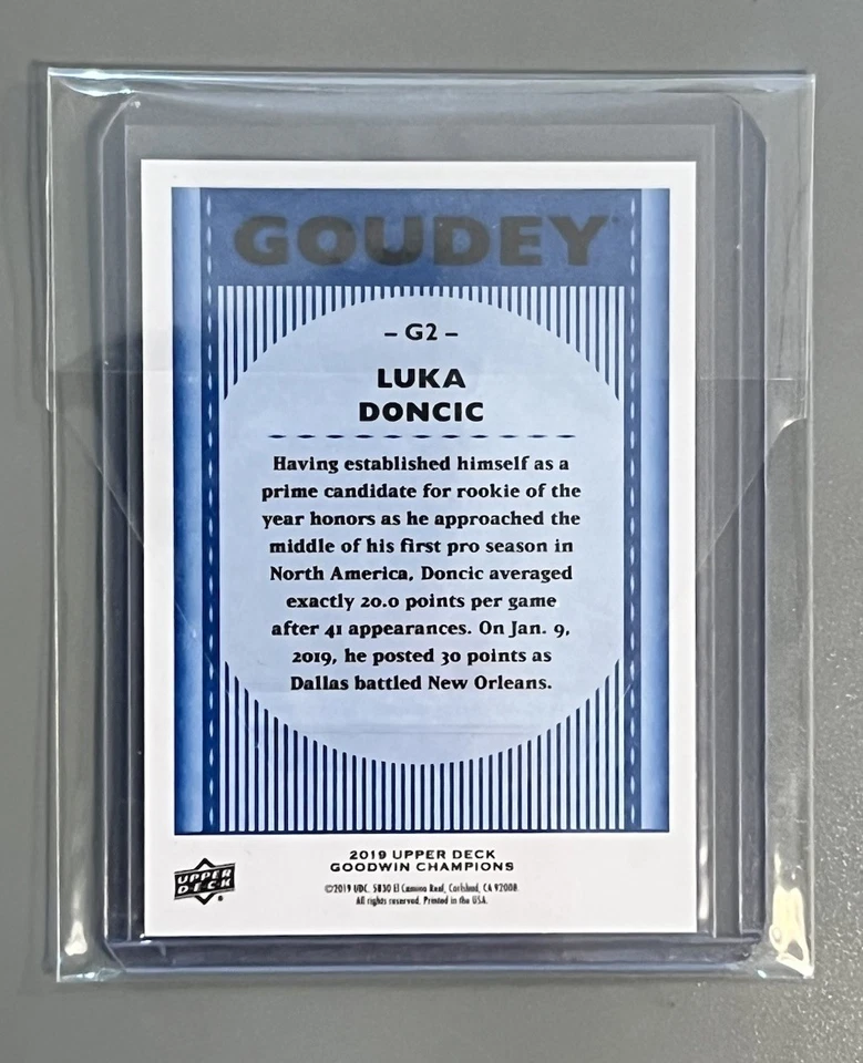 ¡¡¡LUKA DONCIC 🏆NBA CABRA!!! ¡TARJETA PARALELA “RARA”✨NOVATO✨GOUDEY! (L.A. LAKERS) Foto 2 de 2