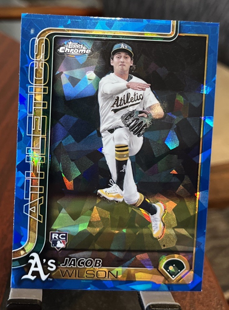 2025 Topps Chrome Sapphire Edition Jacob Wilson #96 RC Athletics