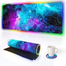 AIMSA RGB Gaming Mouse Pad Extended, Large Led Mousepads Non-Slip Rubber Base...