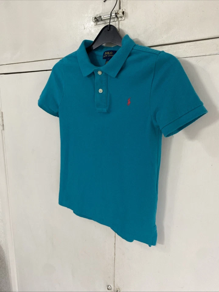 Ralph Lauren Boys Polo Top Age 7 Blue Excellent Condition!! - Image 2 of 4