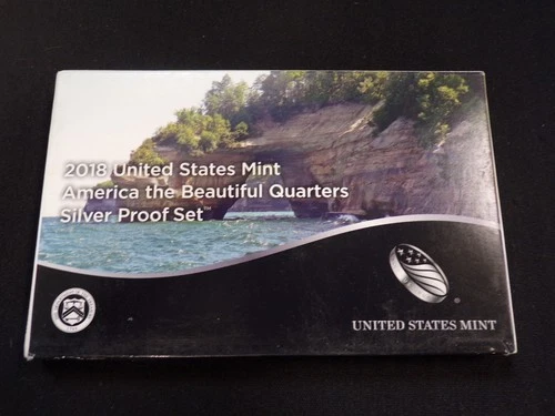 2018 UNITED STATES MINT AMERICA THE BEAUTIFUL QUARTERS SILVER PROOF SET 25¢ COIN