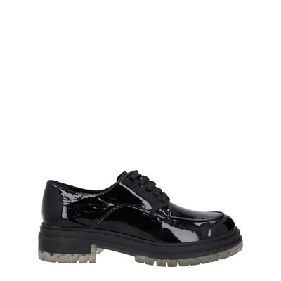 Havva Mustafa Damenschuhe flach rund geschnitten schwarz Leder Schnürschuhe UK 5 UVP 300