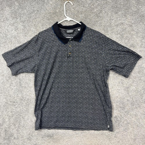 Knightsbridge Polo Shirt Mens XL Multicolor Check Knit Grandpacore Casual Summer