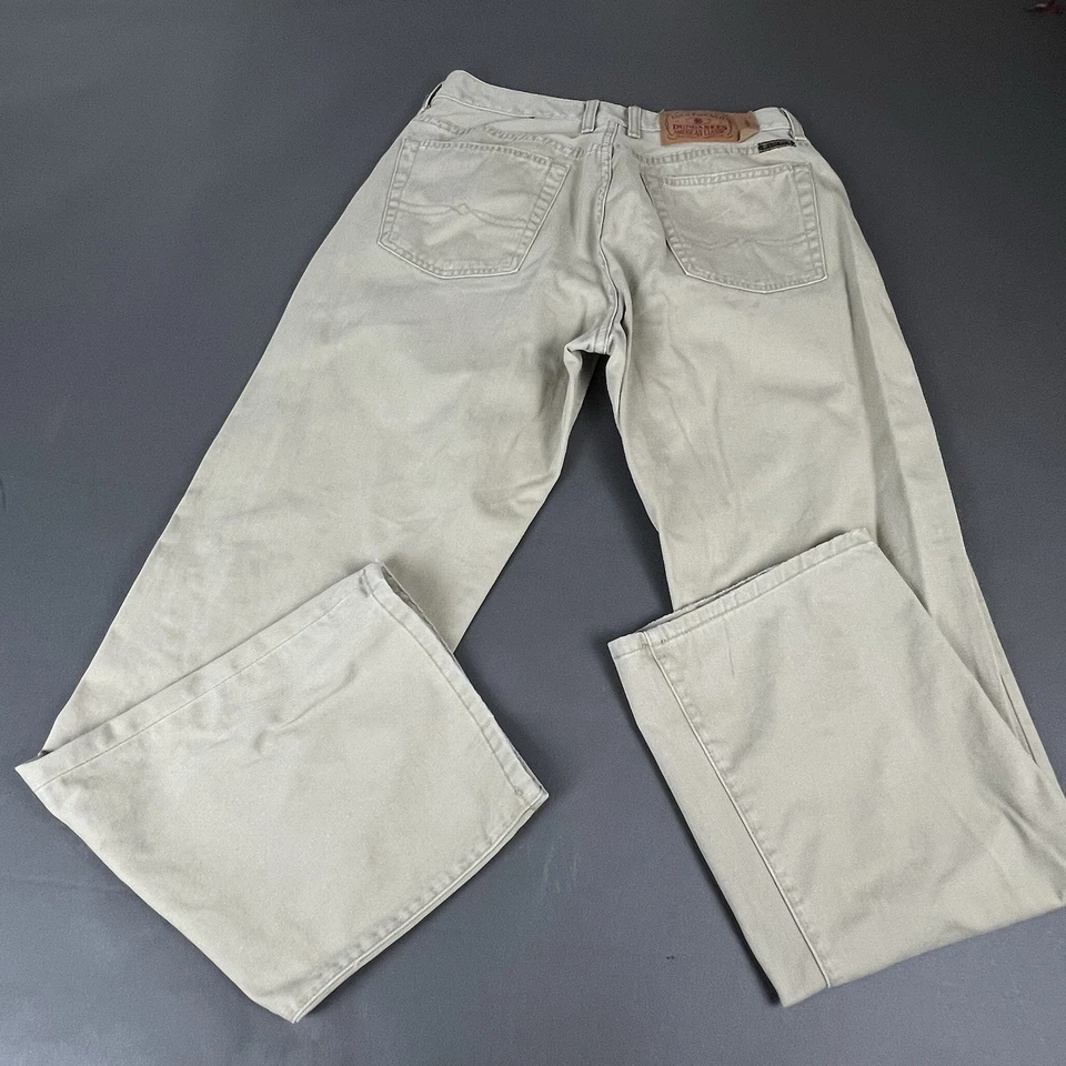 Jeans jeans Lucky Brand 181 bootleg masculino tamanho 33x32 bege cáqui bronzeado - Imagem 2 de 4