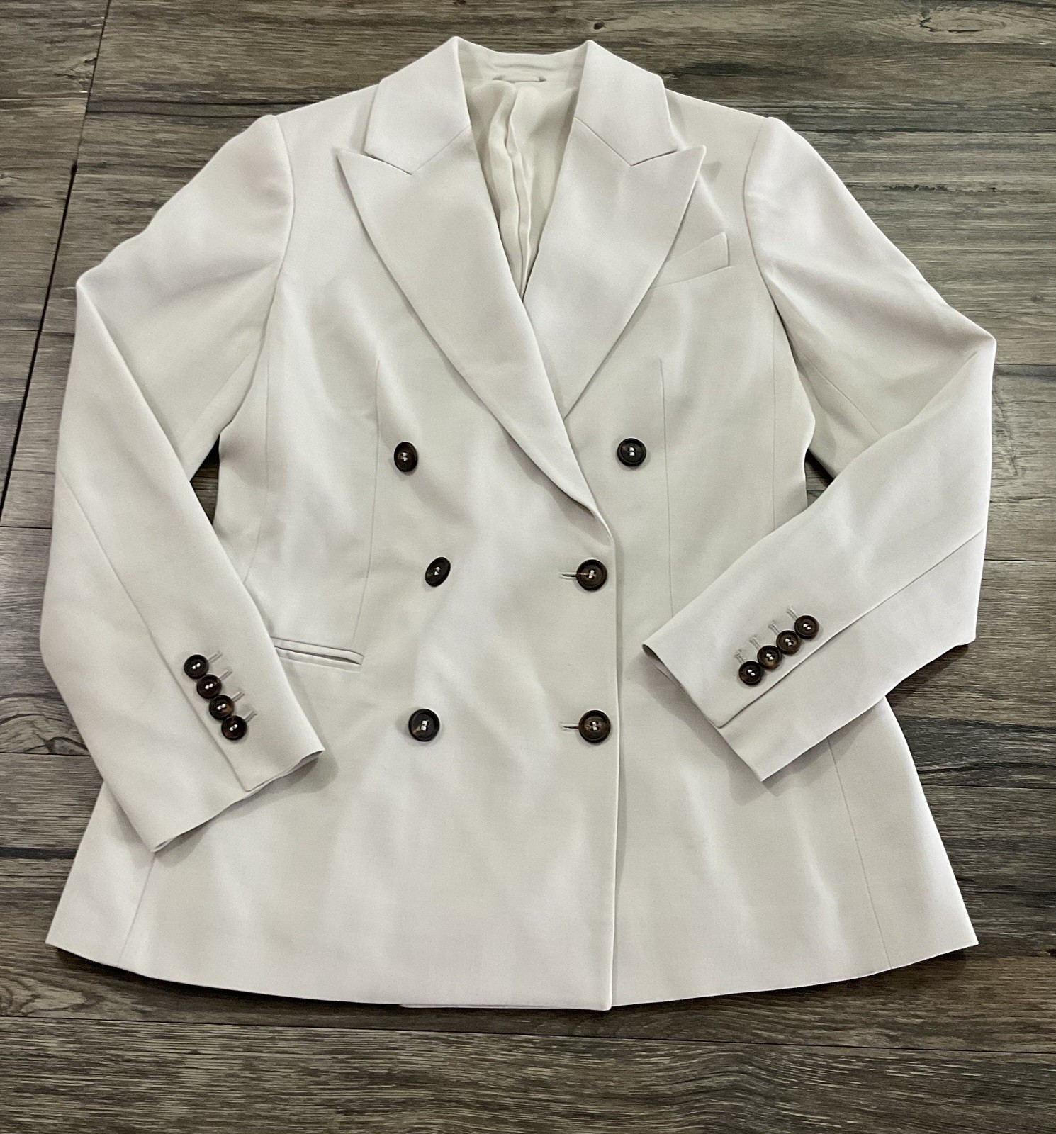 BRUNELLO CUCINELLI Double Breasted Wool Blend Blazer Women Sz 38 (2)