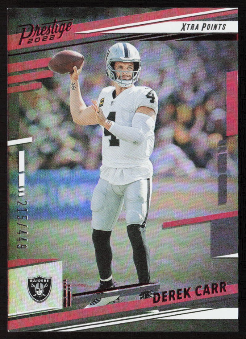 2022 Panini Prestige Xtra Points Red #/449 Derek Carr #170 Raiders