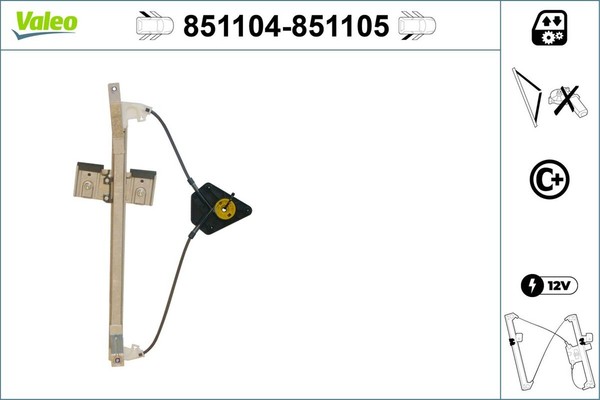 Fensterheber Valeo 851104 FüR 1P1 Leon Seat TSI 16V LPG Multifuel TDI Cupra FSI-image