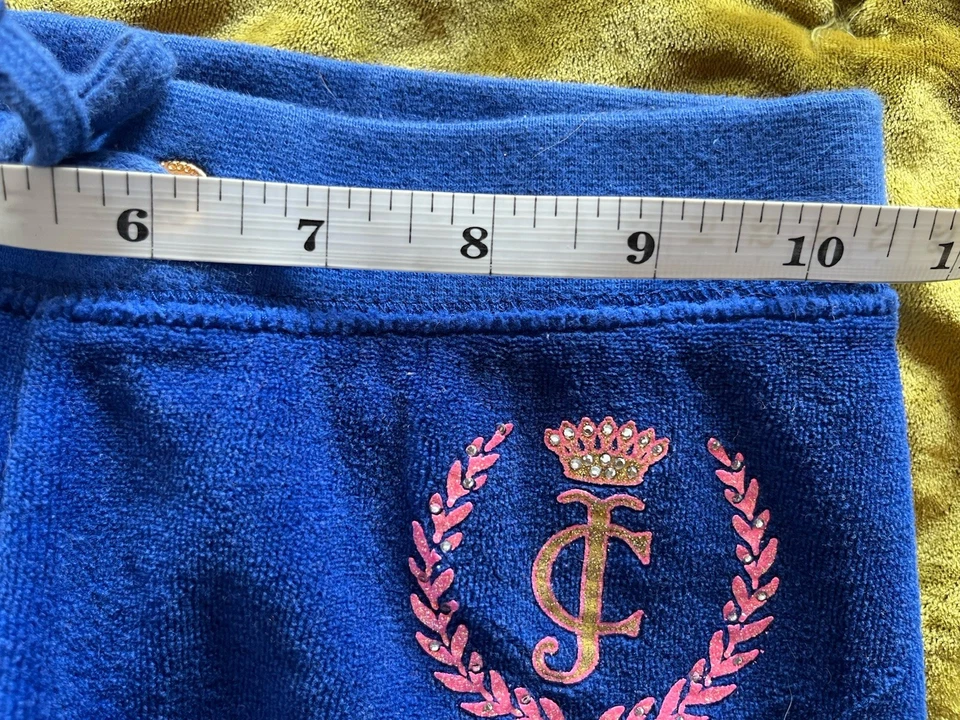 Pantalones JUICY COUTURE Terciopelo Azul VINTAGE Niña’s Talla Pequeña Foto 4 de 4