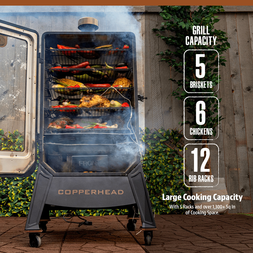 Pit Boss Copperhead 1300 Sq in Vertical Wood Pellet Smoker -
