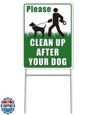 Mr. Pen- No Dog Poop Signs for Yard, 12" x 9", Double Sided Clean