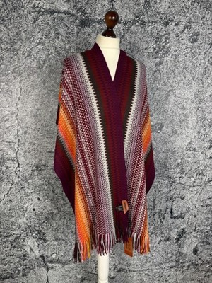 Missoni Sciarpa Zigzag Knit New Scarf Made In Italy Multicolor Wool Acrylic