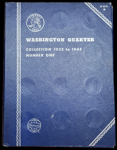 WHITMAN 9018 Coin Folder Washington Quarters #1 1932-1945  Book 16 Coins