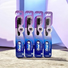 PACK of 4X Oral-B CHARCOAL ADVANCED WHITENING Toothbrush, SOFT Bristles  SEALED