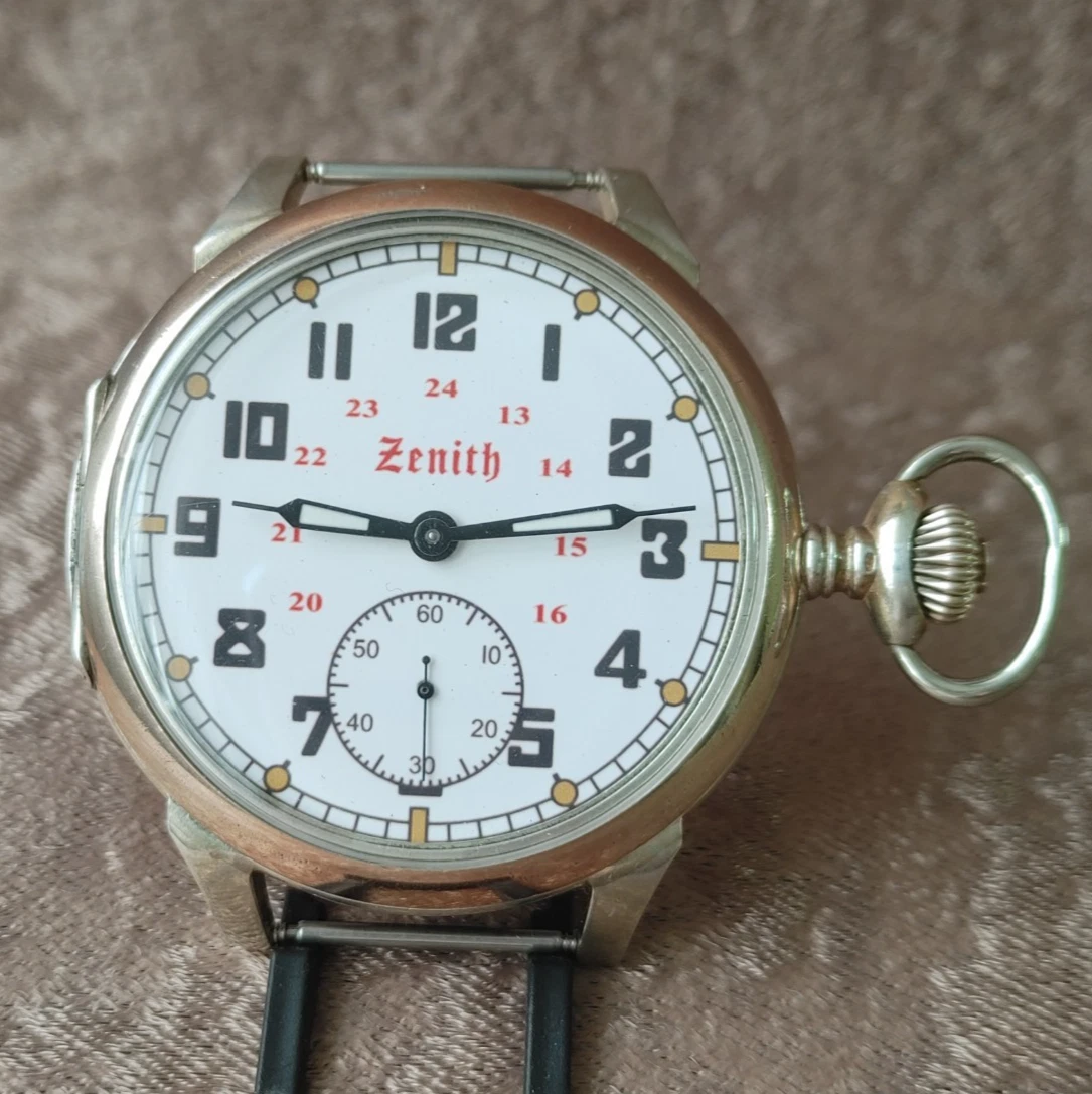 Zenith — Watch Zenith D+C Antique Marriage Vintage Silver case Wristwatch Swiss Made