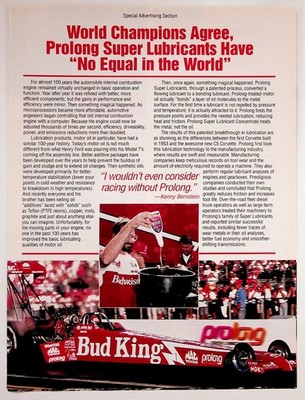 Prolong Super Lubricants Vintage Magazine Ad Section Race Car Drag Boat 1990s