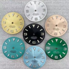 28.5mm Sun Pattern Watch Dial Green Luminous for NH35 NH36 Movement