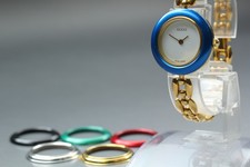 [Near MINT] GUCCI 11/12.2 6 Colors Change Bezel White Dial Quartz Woman's Watch