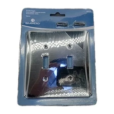 Brainerd Upton Chrome Double Switch Wall Plate Cover [C1]