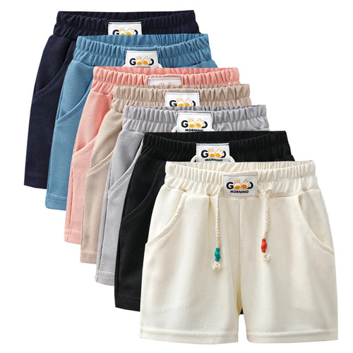 1pcs Summer Kids Shorts Boys Girls Solid Color Short Baby Solid Color Casual. - Picture 8 of 28