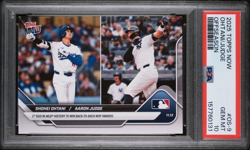 2025-26 Topps Now Off-Season Shohei Ohtani Aaron Judge #OS-9 PSA 10