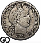 1912-D Barber Half Dollar, Better Denver Issue