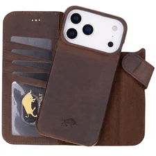 VENOULT Wallet Case for iPhone 17 Pro Max Genuine Leather Fit for MagSafe, RFID