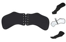 Universal Motorcycle Heat Saddle Shield Deflectors PU Leather, Motorcycle Side