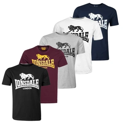 Lonsdale London Herren Regular Fit T-Shirt Logo Gr S-5XL Rundhals Freizeit Sport - Bild 1 von 2