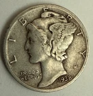 1938 S Mercury Dime 10C cents Coin Silver, VF/XF!