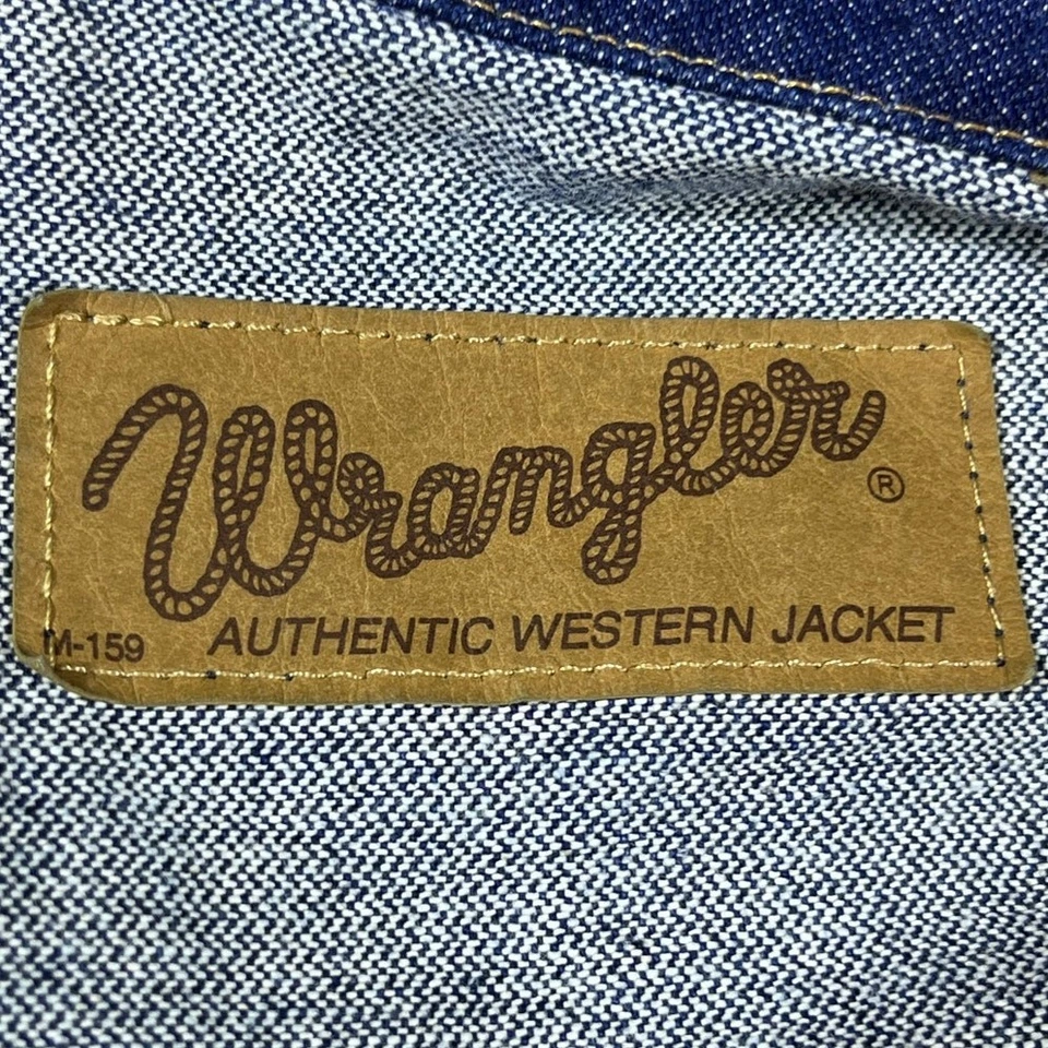 Wrangler мужской большой синий ковбой покроя джинсовой ткани водитель грузовика работы Jean куртка Western - Изображение 3 из 4