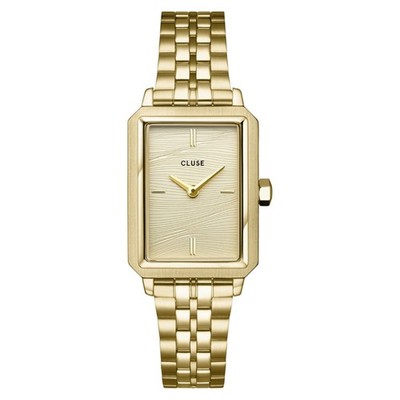 Cluse CW11511 Fluette Stahl Sandstruktur Gold   Damenuhr