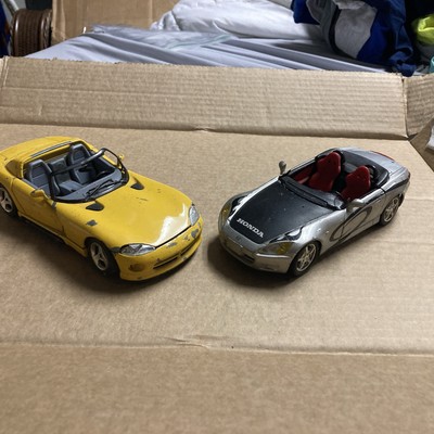 Lot Of Two diecast cars Dodge Viper Burago & S2000 Maisto Beat Up Worn Parts