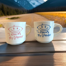 Adorable "I Love My Grandma  and  I Love My Grandpa  Mug Cups Made in the USA