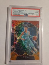 2020 Panini Select Concourse Prizm LaMelo Ball #63 Red White Orange Shimmer Psa9
