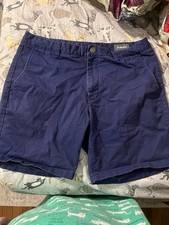 Bonobos Mens Size 34 Chino Shorts Standard 7 Inch Inseam Flat Front Blue