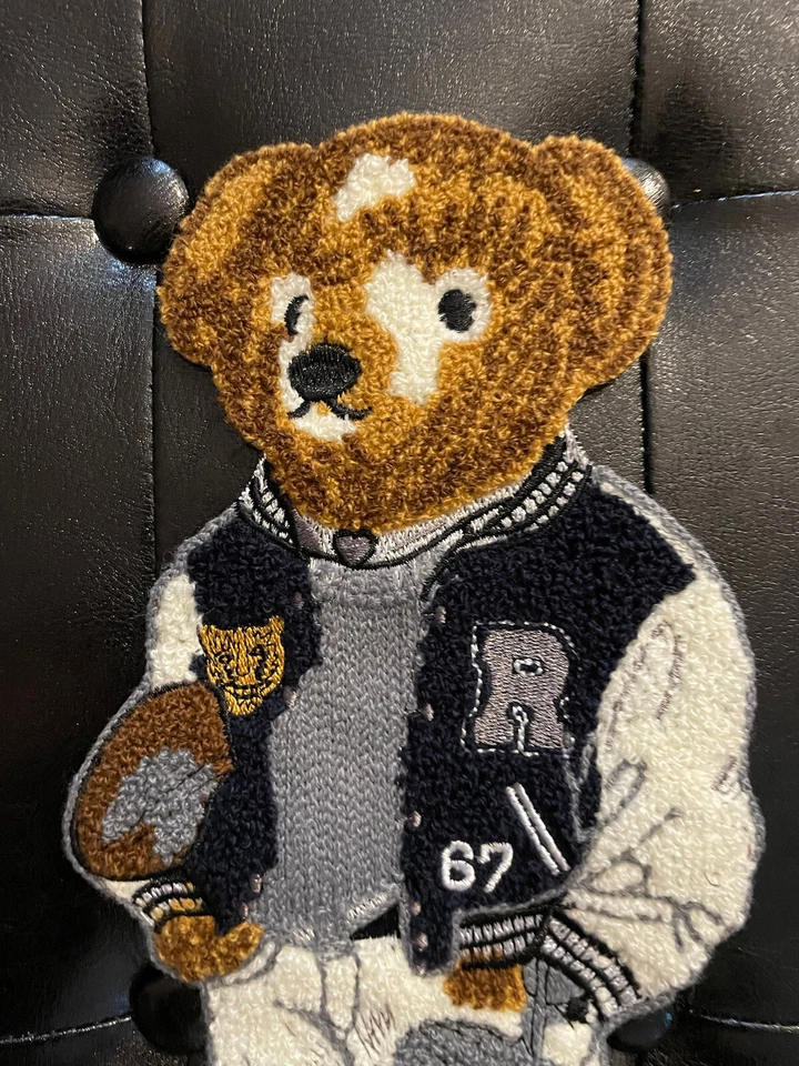 XL POLO RALPH LAUREN COSER PARCHES EXTRA GRANDE FÚTBOL OSO UNIVERSITARIO CHAQUETA BOLSO Foto 2 de 4