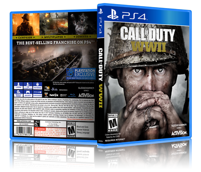 Call of Duty: WWII - Replacement PS4 Cover and Case. NO GAME!!