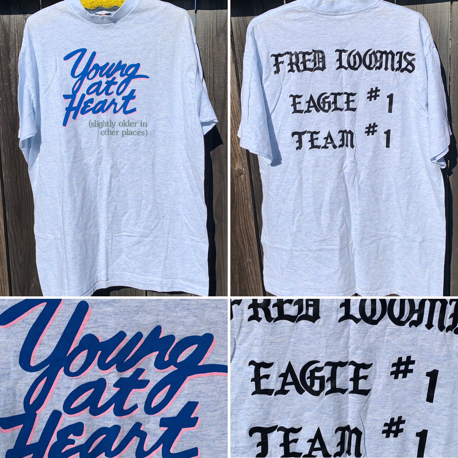 ALTRA T shirt vintage Young at Heart (leggermente più vecchia in altri posti) XL punto singolo