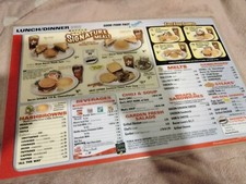 2009 VTG Waffle House Restaurant Laminated Double Sided Menu Placemat Americana