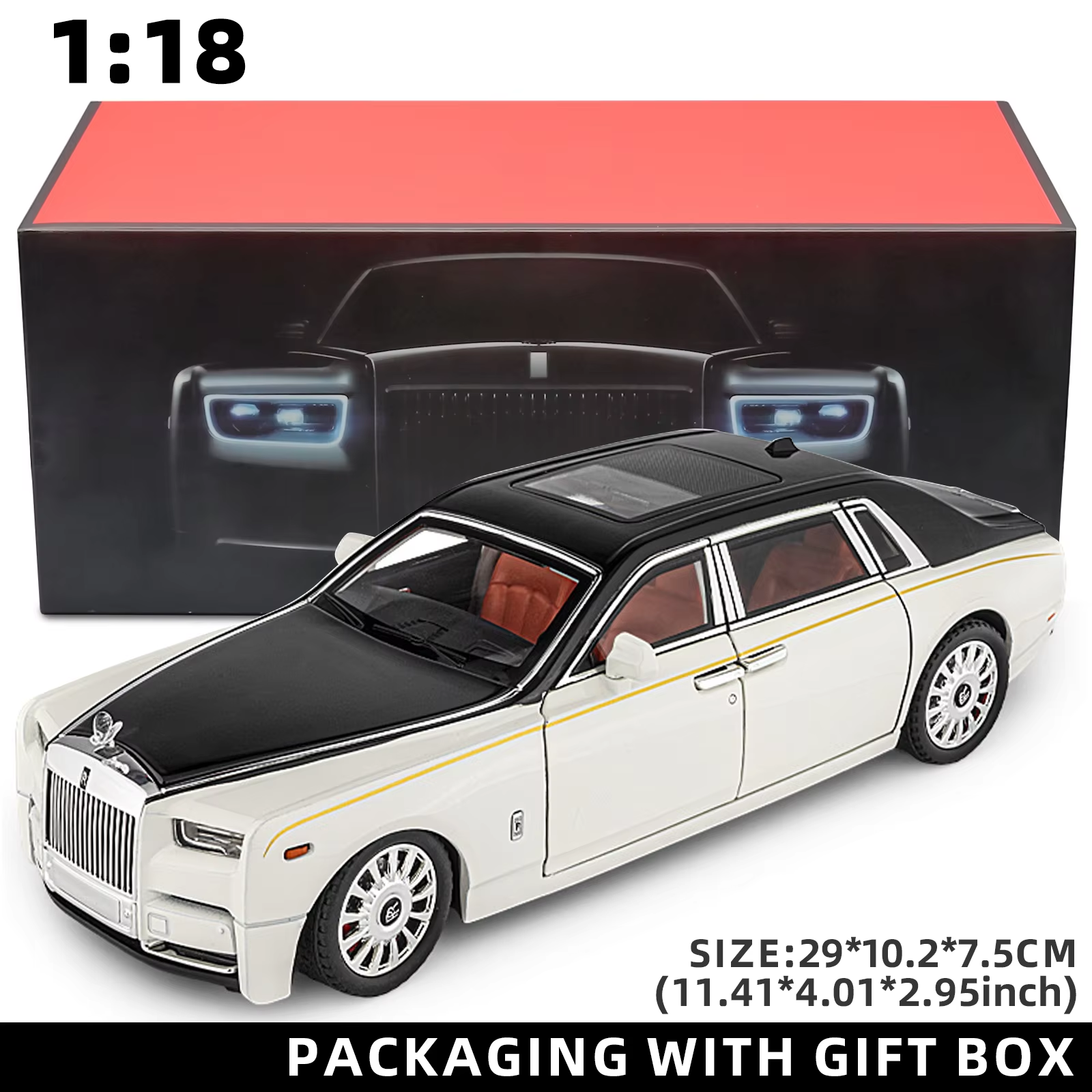 1/18 Rolls Royce Phantom Alloy Luxy Car Model Diecasts & Toy Vehicles Metal Car