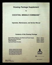 1980 Atari MISSILE COMMAND Cocktail Arcade Machine Schematic Diagrams 111424WNON