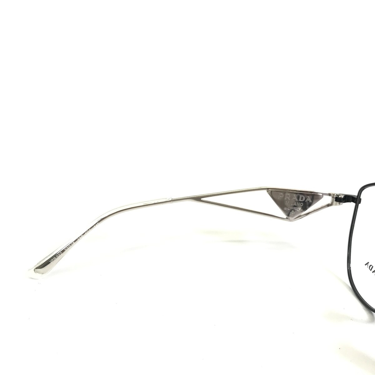 PRADA Eyeglasses Frames VPR 52Z 1AB-1O1 Black Silver Round PRADA Eyeglasses Frames VPR 52Z 1AB-1O1 Black Silver Round