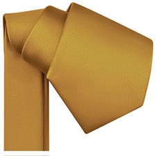 Branduce 3.15" 8cm Men's Solid Color Formal Woven Necktie Gift Box Old Gold