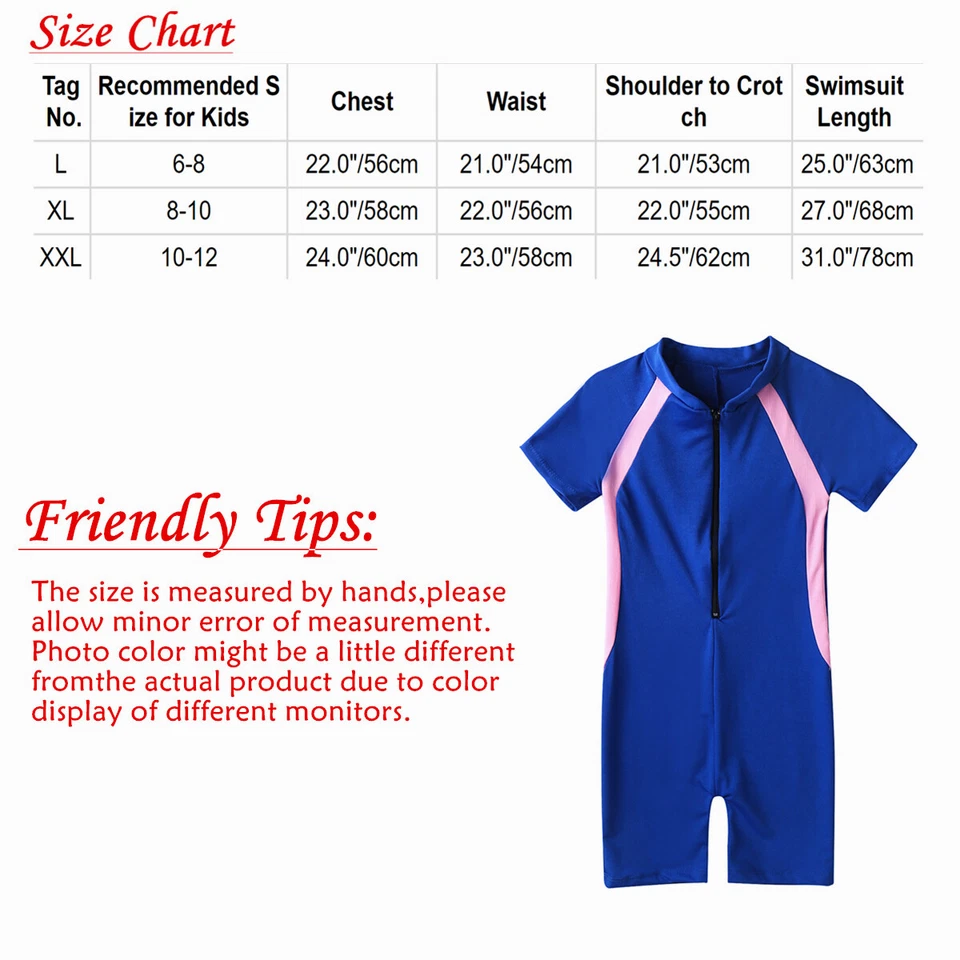 Детский гидрокостюм купальный костюм для мальчиков девочек цельный короткий рукав защита от сыпи купальный костюм - Изображение 2 из 2