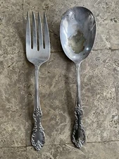 Vintage Wm Rogers MFG Extra Large Spoon & Fork Original Rogers 9” L