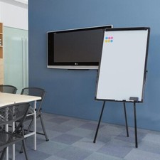 Flip Chart Easel Tripod Magnetic Whiteboard Presentation Dry Wipe Board Office