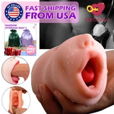 Blowjob-Deep-Throat-Male-Masturbators-Realistic-Mouth-Oral-Pussy Stroker Sex Toy